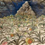 mountain looming over oasis